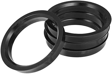 Универсални пръстени ACROPIX за автомобилни ступиц диаметър от 67,1 мм до 56,6 мм, Черно - Комплект от 4