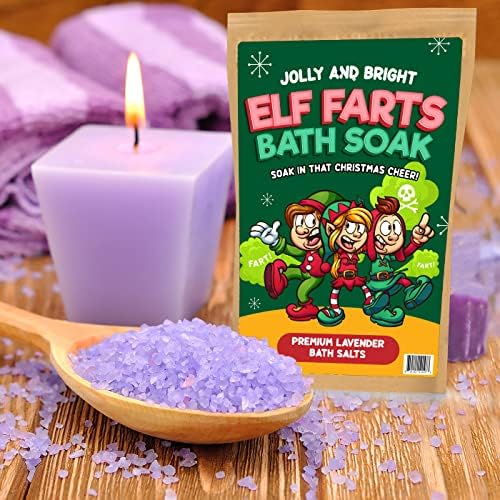 Сол за вана Elf Farts Soak - Уникален Празничен подарък с кляпом за деца - Забавни Коледни подаръци за вана за тийнейджъри - Забавни