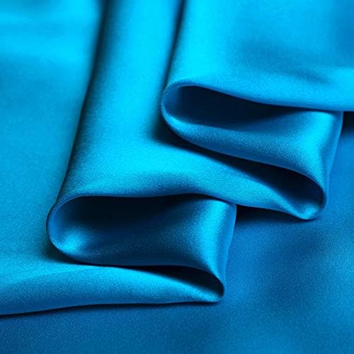 Blue Jewel Color Е Чиста Коприна Тъкани Charmeuse Fabrics, предварително Раскроенная на 1 Ярд за Шивашки Ширина 44 инча