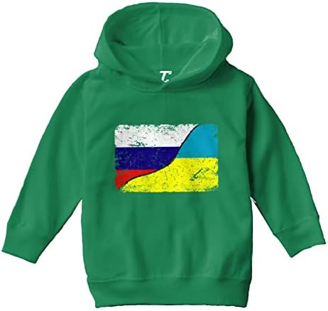 Tcombo С флаговете на Русия и на Украйна - Без война За деца / Youth Руното hoody