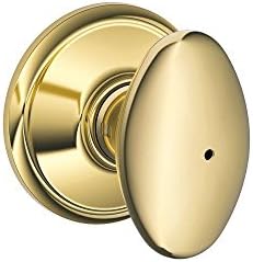 Врата копчето Schlage F40 V SIE 619 Сиена, Заключване за Сигурност за легла и Бани, Сатинированный Никел