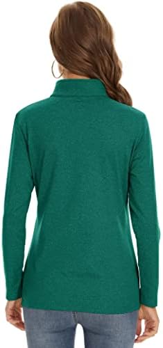 Дамски ризи MAGCOMSEN с дълъг ръкав, мек вълнен плат Пуловер с цип 1/4, Спортни Свитшоты За тренировки, Тениски за Туризъм