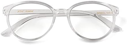 Очила за четене Betsey Johnson Astra Blue Light, кристално чисти, 40 мм