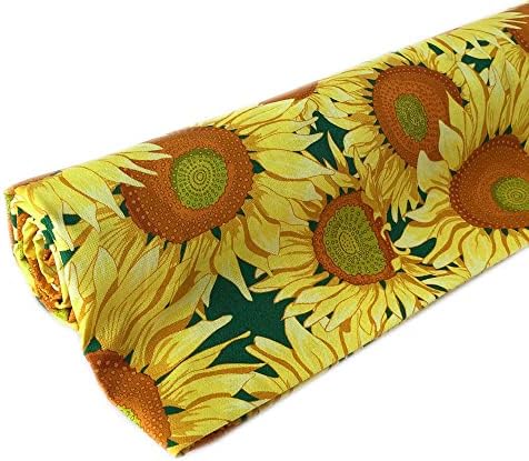 Памучен плат Sun Flower by The Yard за Капитониране, шиене със собствените си ръце, занаяти и още много Други (2 Ярд, Выкройка5031-2)