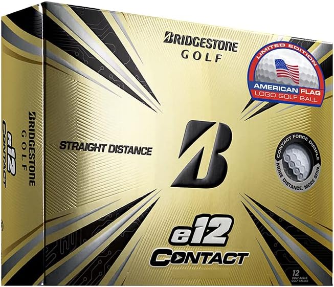 Логото на Bridgestone Golf e12 Contact с Бели флага на сащ