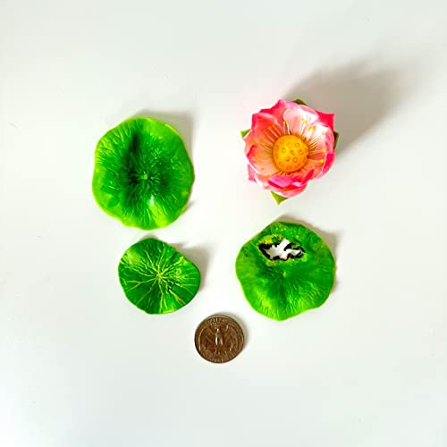 Високо качество на цветя и Листа от Лотос-Ръчна изработка - Фигурки от Полимерна глина - колекционерска стойност и интериор