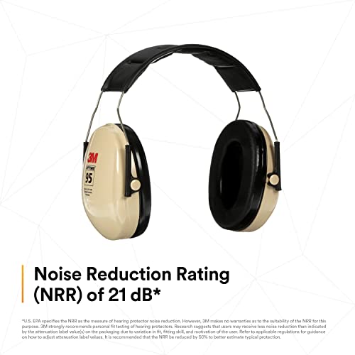 Слушалки, 3M Peltor H6AV Optime 95 с шумопотискане в главата, Защита на слуха, Защитни втулки, NRR 21dB, Са идеални за механични