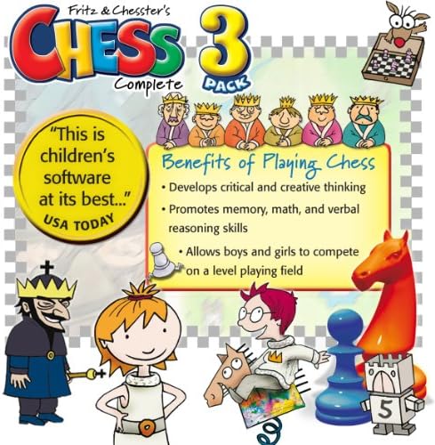 Научете се да играе шах с Fritz & Chesster: комплект от 3 шах (MAC)