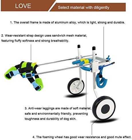 Инвалидна количка за кучета количка за кучета - за малки кучета 2-5 кг - Одобрен ветеринарен лекар - Инвалидна количка за задните