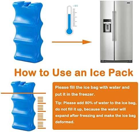Чанта-хладилник за кърма TreaHome с 2 пакети лед, чанта-хладилник за бебешки бутилки с Капацитет 6 големи шишета с тегло 9 грама,