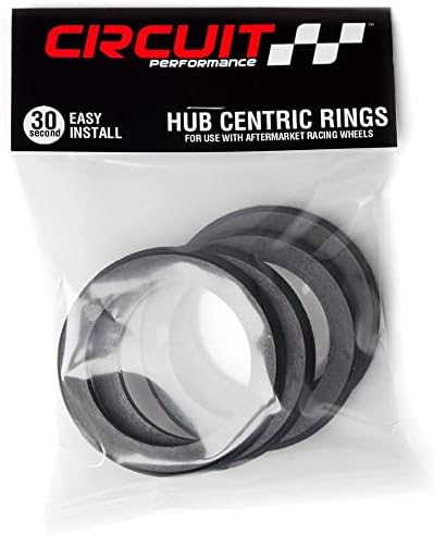 Централните пръстени за ступиц Circuit Performance (4 групи) - Пръстен от черен найлон от 66,1 до 56,1 - Съвместим с Subaru, 88-05