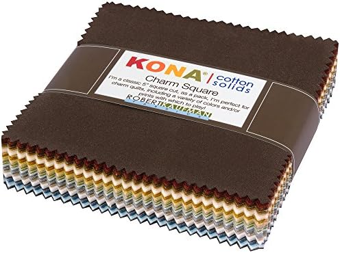 Кона Cotton Solids Неутрално Набор от Charm Square 85 5-инчов Квадратчета Charm Pack Robert Kaufman CHS-695-85