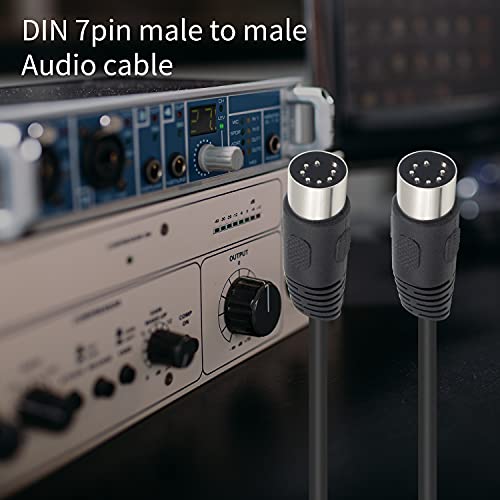 7-пинов DIN кабел Poyiccot, 7-пинов Din-куплунга, а до 7-номера за контакт DIN-штекеру Професионален аудио кабел премиум-клас за
