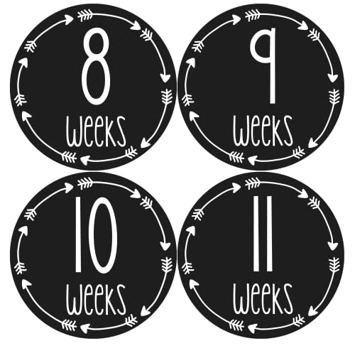 Месеци в движение Бременност Седмични стикери за растежа на корема - седмица след Седмица Бременна Очаква фотосесия - Подарък за