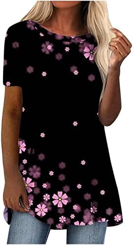 Блуза, Тениска за Жени Есенно Летни Дрехи Модни Памучен Тениска с Кръгло Деколте и Пеперудата G6 G6