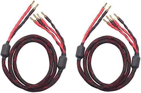 Двухжильный кабел динамиката на k4B-2B (2 щепсела тип банан - 4 щепсела тип банан), комплект от 1 на двойки (общо 12 штекеров тип