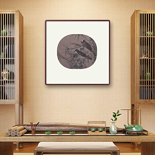Врабче Бамбук Китайска Живопис Ръчно Рисувани Стенни Изкуството на Източна Азия Четка За Миене на Мастило Акварел Декор за Дома: