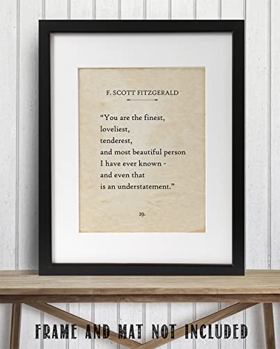 F. Скот Фицджералд - Ти си Най-добрият, Чаровен, Нежен и най-красивият човек - Художествена печат на страница Литературен цитатника