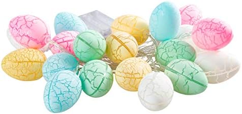 Гирлянди за великденски яйца - 10 фута, 20 светодиоди Led светлини във формата на Великденски яйца, Страхотна Гирлянди, декорация
