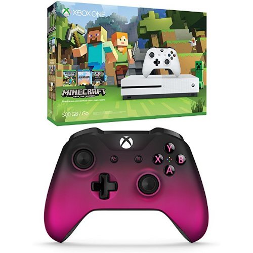 Конзола Xbox One S обем 500 GB - Minecraft + Допълнителен комплект контролери