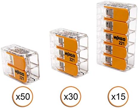 WAGO 221-61x РЫЧАЖНЫЕ ЯДКИ 10AWG 95шт В асортимента от Компактни конектори за кабели