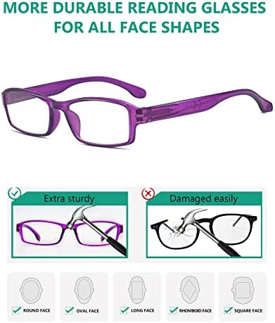 Очила за четене Eyekepper 6 Опаковки Комфортни Очила за четене Включват Слънчеви Очила за Четене за Мъже И Жени