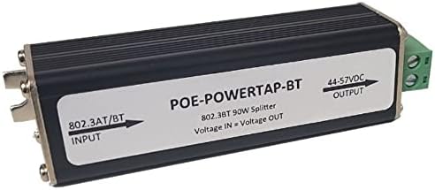 Tycon Power Systems POE-PowerTap-БТ PoE Splitter 802.3 af/at/бт PoE Вход, изход до 105 W на 2-позиционна кабелна основание терминал