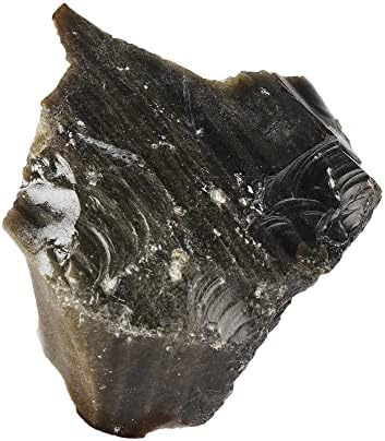 Камък GEMHUB Rock Груб Черен Обсидиан Натурален Лечебен Кристал 467.35 ct CT Насипен камък За Рязане на Зеле