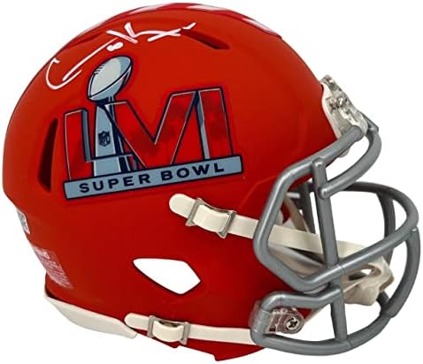 Купър Купп подписа мини-Каска Orange Super Bowl LVI * MVP SB * Fanatics - Каски NFL с автограф