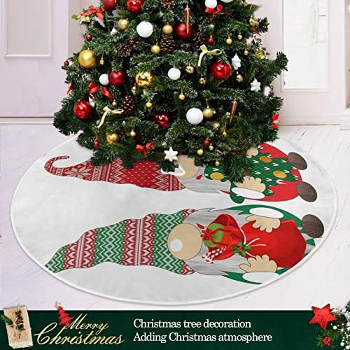 Декорация на Поли във формата на Коледно ALAZA, Голямо Декорация на Поли във формата на коледно дърво 47,2 Инча с Коледни Новогодишните