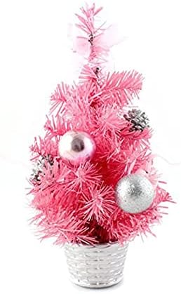 Коледно дърво SamFansar Универсално приложение Коледна елха с Топки и Панделки за парти Розова Без подсветка