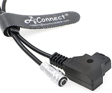 BMPCC4K-Dtap-2Pin-захранващ Кабел Blackmagic за джобна филм Blackmagic 4K|6K Weipu 2-Пинов конектор за свързване на P Tap 50 см