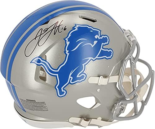 Автентичен каска Джаред Гоффа Детройт Лайонз с автограф Ридделла Спиди - Каски NFL с автограф