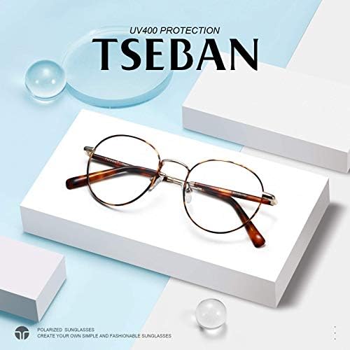 Дамски Блокер Очила TSEBAN Blue Light, Ретро Кръгли Очила за компютърни игри, които Правят напрежение в очите, и които намаляват главоболието