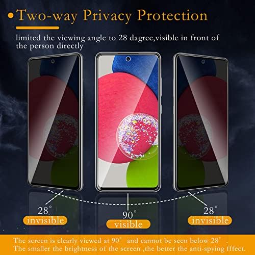 [2 + 2] Защитно фолио за екран неприкосновеността на личния живот от 2 опаковки за Samsung Galaxy A52 4G/ A52 5G / A52S 5G с 2 и