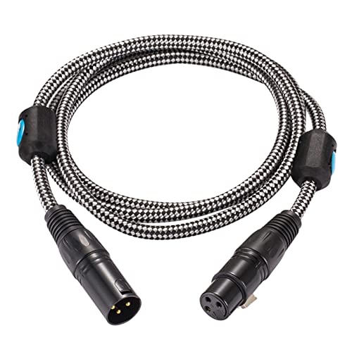 Балансиран удлинительный кабел XLR, Съвместим с усилвател, високоговорител, микрофон, Обикновен 3-пинов аудиокабелем XLR между мъже и жени, 1 m, 2 M, 3 M, 5 М, 8 М (Цвят: синьо р
