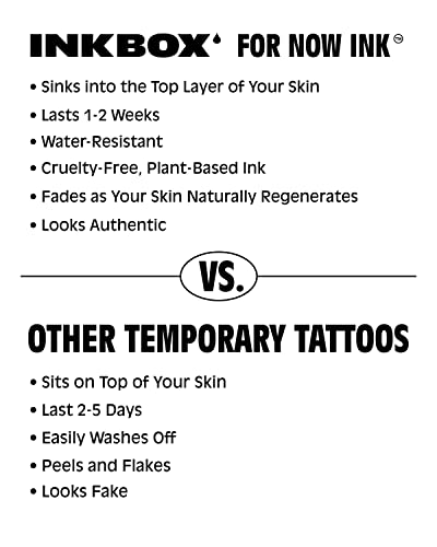 Временни татуировки Inkbox, Полупостоянная татуировка, Една висококачествена и Лесна Дългосрочно водоустойчив временна татуировка