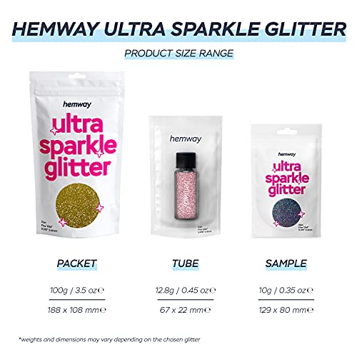 Проба на искри Hemway Premium Ultra Sparkle Многофункционални метални шушка за дизайн на ноктите, грим, празници и прически 10 г