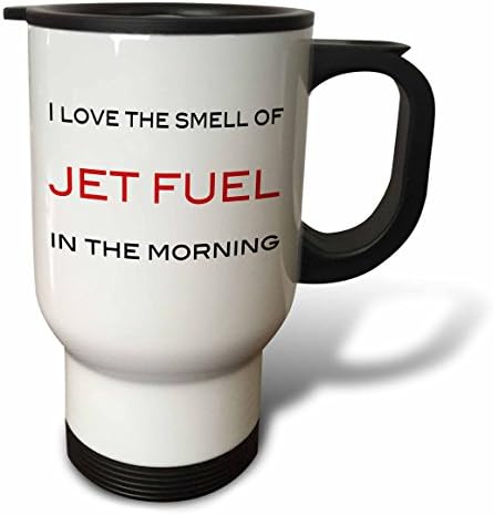 3дРоза, обичам миризмата на авиатоплива сутрин, Зелена Пътна чаша от неръждаема стомана, 14 грама