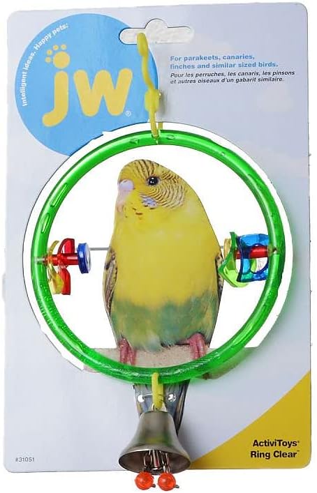 JW Пет Activitoys Пръстен с прозрачна играчка-птица [Комплект от 3-х]