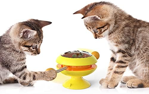 KiwiEsupply Аксесоари за Котки, Интерактивна Играчка от коча билка е за котки в затворени помещения със Силна Вендузата, Въртяща