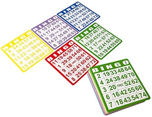 Yuanhe 100 Игрални Карти за игра на бинго, Определени за игра на бинго, Хартия Слот карти за игра на бинго, Игри на Карти, за детски Партита, Игра в училищния клас, Семейно