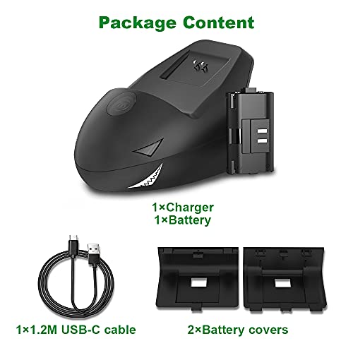 Зарядно устройство за контролери Xbox One/Xbox Series X|S, Поставка за зареждане на безжичния контролер JOYTORN с 1 батерия, с капацитет 1200 mah, съвместима с контролерите на Xbox One/One