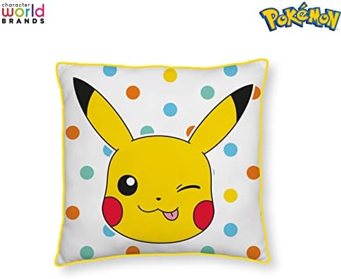 Pokemon Official Dotty Design Супер Мека Квадратна възглавница възглавница | подходящ за всяка детска спалня