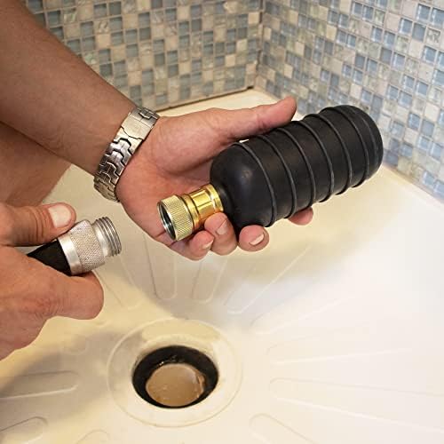 Пикочния мехур за почистване, отводняване под налягане DrainX Hydro - Подходящ за сливных тръби с диаметър от 4 до 6 инча - Прочищает устойчиви засоры в мивка бани, сливных
