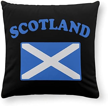 Пътното Одеяло с Флага на Шотландия, Мека и Уютна Фланелевая Възглавница и Разход на Каре Две в Едно за Самолет, Влак, Къмпинг,