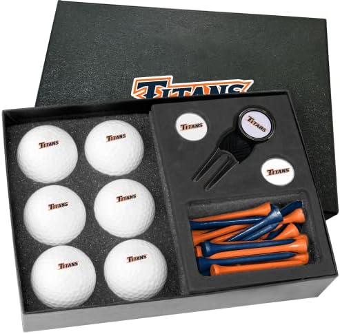 Golfballs.com Класически Подаръчен комплект Cal State Fullerton на Титаните с Полудюжиной инструменти за Разцепване на Празни Топки
