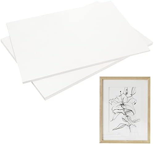 PINGEUI 50 Опаковки Листа от бяло ПДЧ с размер 8.5 x 11 инча, Бяла ПДЧ с размери 40 ПТ, Картонени Листове средното тегло за Албуми, художествени занаяти, Художествени проекти,