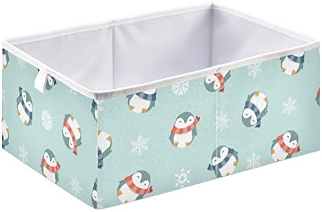 Emelivor Сладък Пингвин, кутия за съхранение на кубчета, Сгъваеми Кубчета за съхранение, Водоустойчив кош за играчки, органайзер
