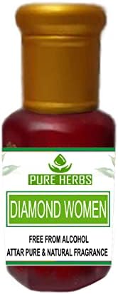 Женският аромат Pure Herbs Diamond без алкохол за мъже, за ежедневно приложение, 25 мл